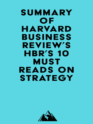 cover image of Summary of Harvard Business Review's HBR's 10 Must Reads on Strategy